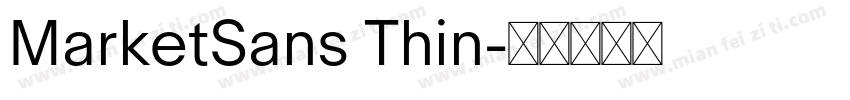 MarketSans Thin字体转换
